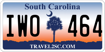 SC license plate IWO464