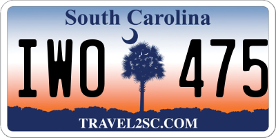 SC license plate IWO475