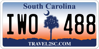 SC license plate IWO488