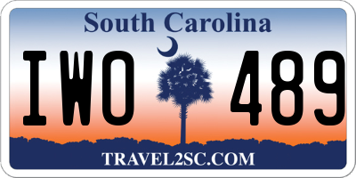 SC license plate IWO489
