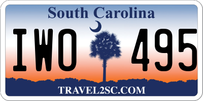 SC license plate IWO495
