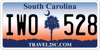 SC license plate IWO528