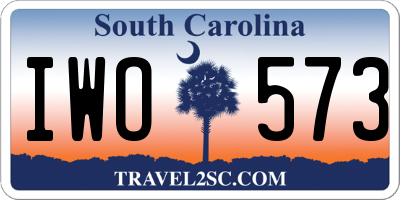 SC license plate IWO573