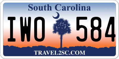 SC license plate IWO584