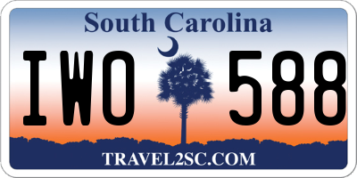 SC license plate IWO588