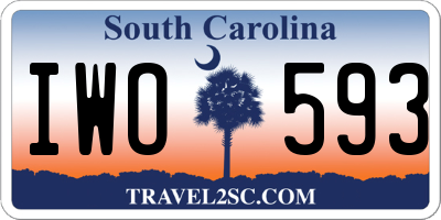 SC license plate IWO593