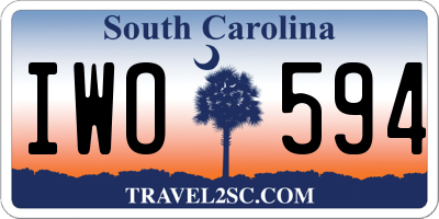 SC license plate IWO594