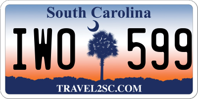 SC license plate IWO599