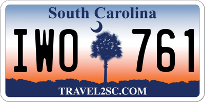 SC license plate IWO761
