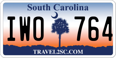 SC license plate IWO764