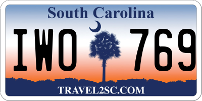 SC license plate IWO769