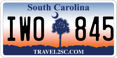 SC license plate IWO845