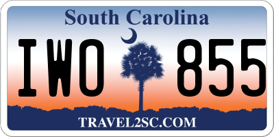 SC license plate IWO855