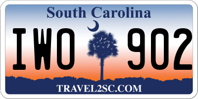 SC license plate IWO902