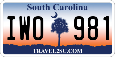 SC license plate IWO981