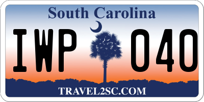 SC license plate IWP040