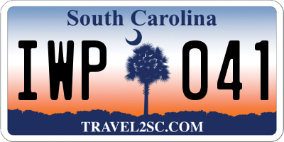 SC license plate IWP041