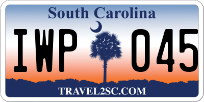 SC license plate IWP045