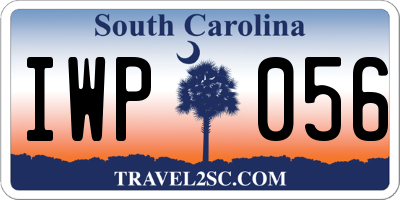 SC license plate IWP056