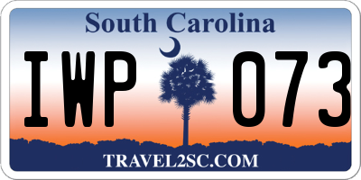 SC license plate IWP073