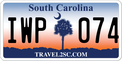 SC license plate IWP074