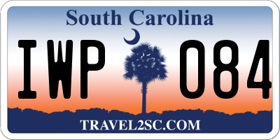 SC license plate IWP084