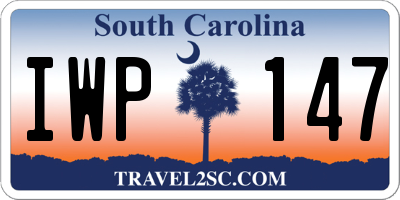 SC license plate IWP147