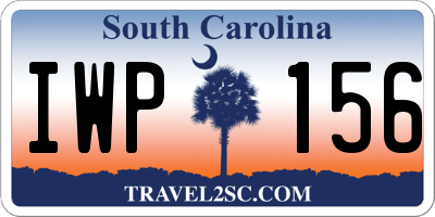 SC license plate IWP156