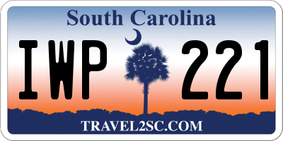 SC license plate IWP221