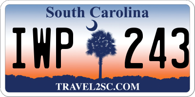SC license plate IWP243