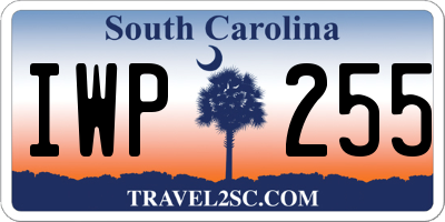 SC license plate IWP255