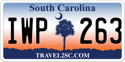 SC license plate IWP263