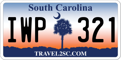 SC license plate IWP321