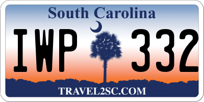 SC license plate IWP332