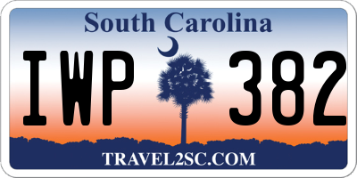 SC license plate IWP382
