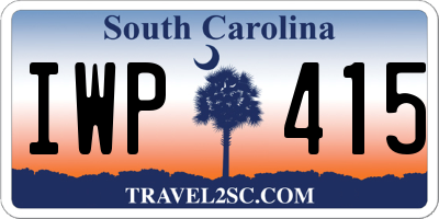 SC license plate IWP415