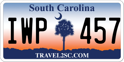 SC license plate IWP457