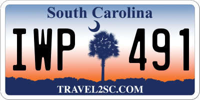 SC license plate IWP491