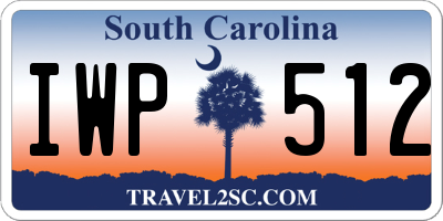 SC license plate IWP512
