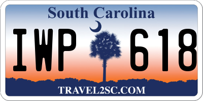 SC license plate IWP618