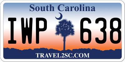 SC license plate IWP638