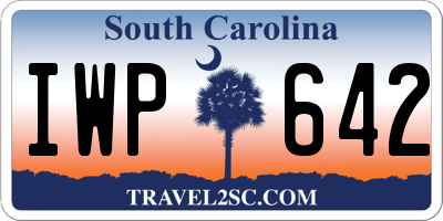 SC license plate IWP642