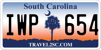 SC license plate IWP654