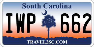 SC license plate IWP662