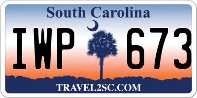 SC license plate IWP673