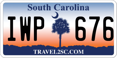 SC license plate IWP676