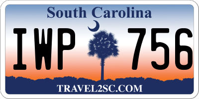 SC license plate IWP756