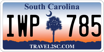 SC license plate IWP785