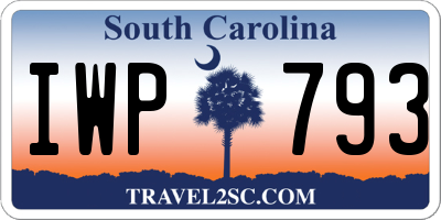 SC license plate IWP793