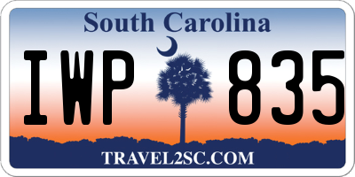 SC license plate IWP835